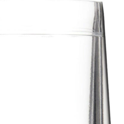 Set of Two Clear And White Plastic Angular Shape Stemless White Wine Glass