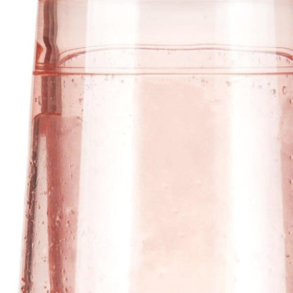 Set of Two Blush Plastic Angular Shape Stemless White Wine Glass