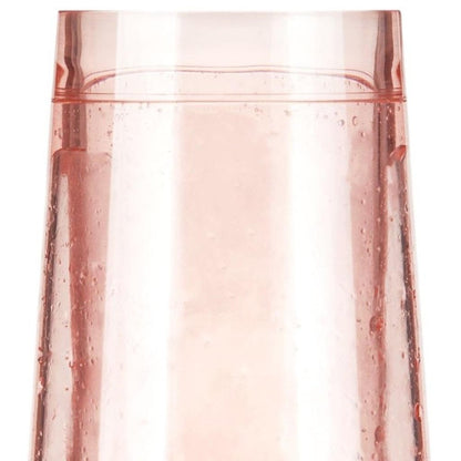 Set of Two Blush Plastic Angular Shape Stemless White Wine Glass