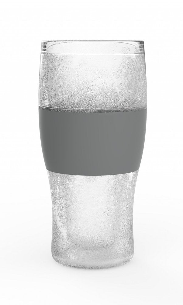Clear And Gray Tritan Plastic Unique Shape Stemless Pint Glass