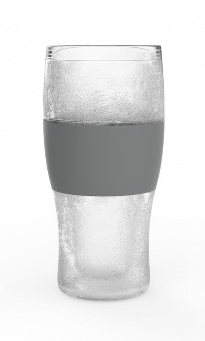 Clear And Gray Tritan Plastic Unique Shape Stemless Pint Glass