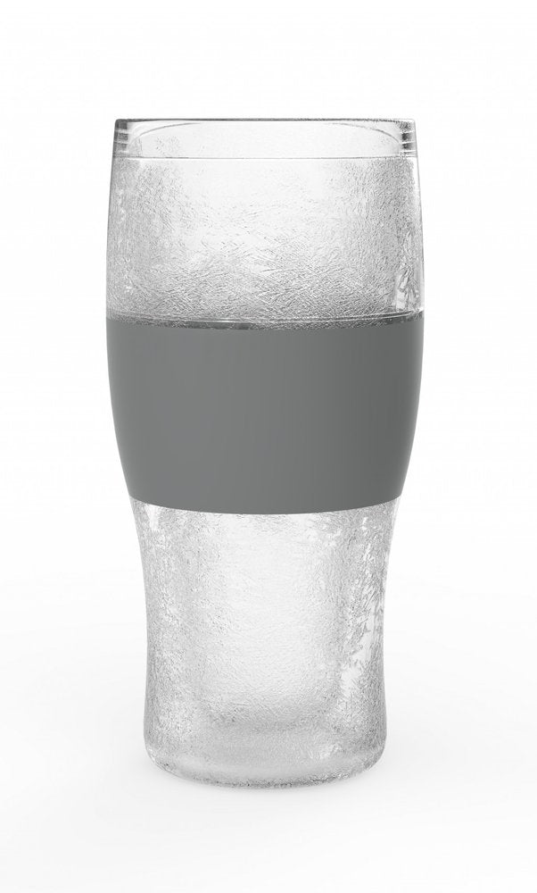 Clear And Gray Tritan Plastic Unique Shape Stemless Pint Glass