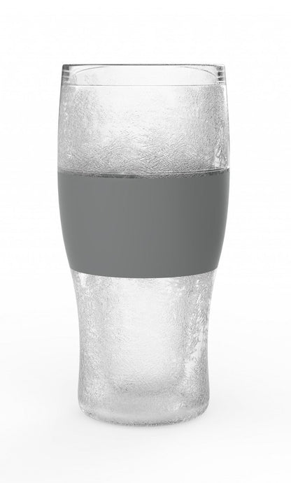 Clear And Gray Tritan Plastic Unique Shape Stemless Pint Glass