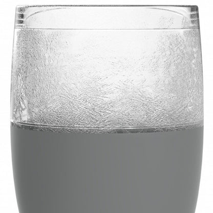 Clear And Gray Tritan Plastic Unique Shape Stemless Pint Glass