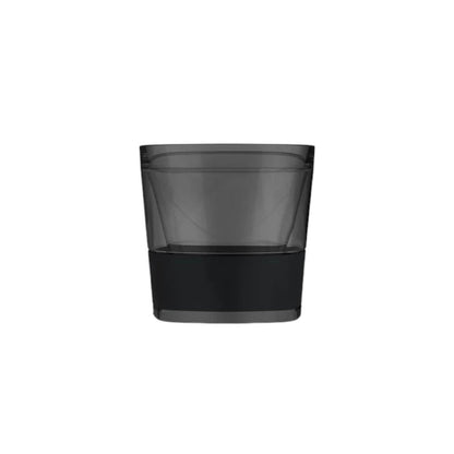 Set of Two Black Tritan Plastic Straight Shape Stemless Whiskey Glass