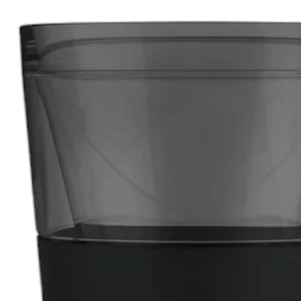 Set of Two Black Tritan Plastic Straight Shape Stemless Whiskey Glass