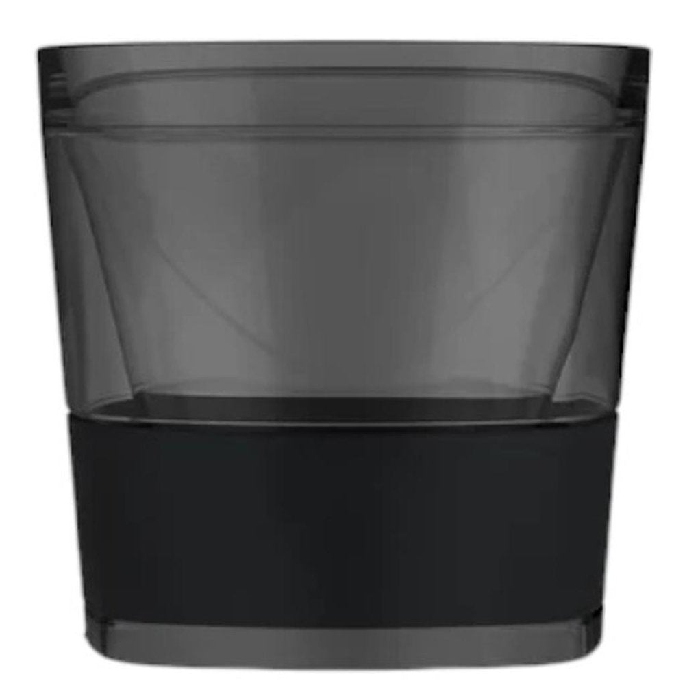 Set of Two Black Tritan Plastic Straight Shape Stemless Whiskey Glass