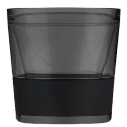 Set of Two Black Tritan Plastic Straight Shape Stemless Whiskey Glass
