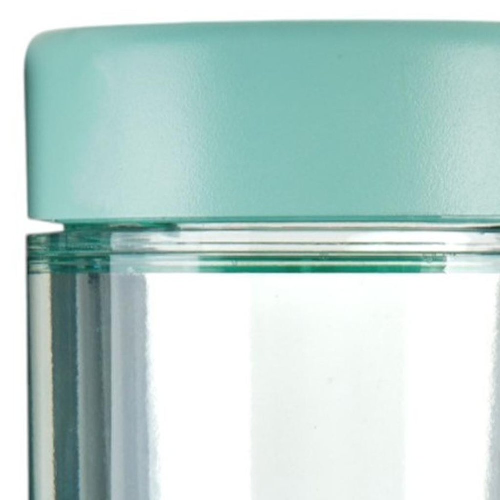 Clear And Green Stainless Steel Straight Shape Stemless Drinking Glass