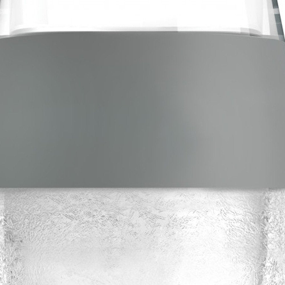 Set of Two Clear And Gray Tritan Plastic Convex Curve Shape Stemless All Purpose Wine Glass