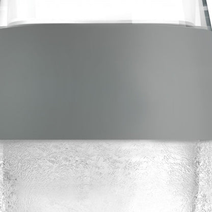 Set of Two Clear And Gray Tritan Plastic Convex Curve Shape Stemless All Purpose Wine Glass