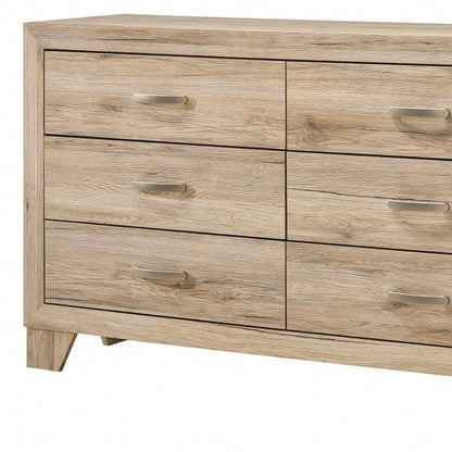 63" Black Solid and Manufactured Wood Six Drawer Double Dresser