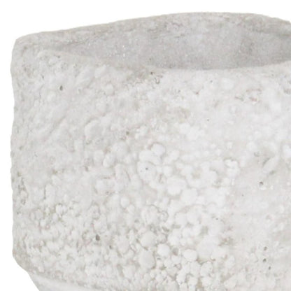 Gray Cement 106 Ounce Crackle Square Distressed Pot Planter