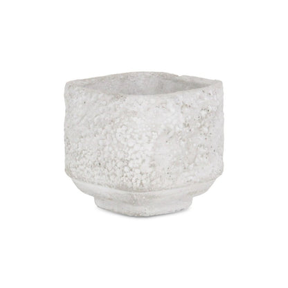 Gray Cement 106 Ounce Crackle Square Distressed Pot Planter