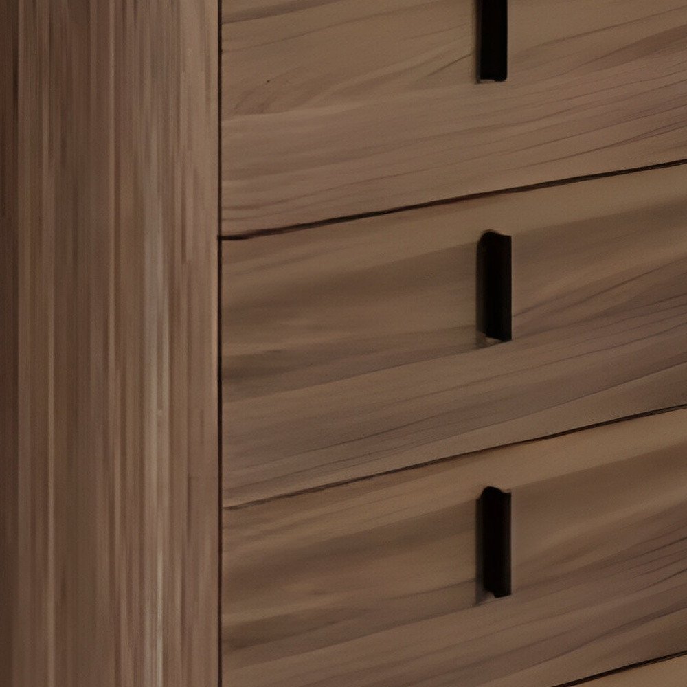 55" Brown Wood Three Drawer Dresser