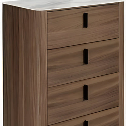55" Brown Wood Three Drawer Dresser