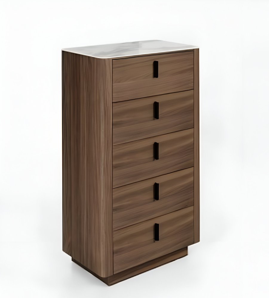55" Brown Wood Three Drawer Dresser