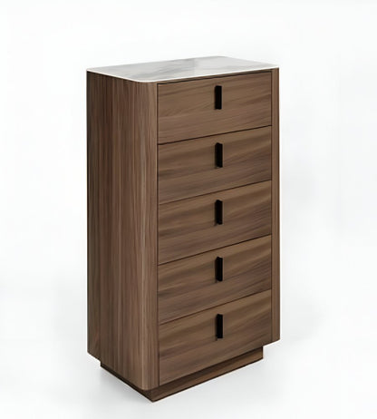 55" Brown Wood Three Drawer Dresser