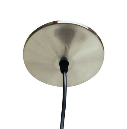 Brass Bulb Two Light Metal Chandelier