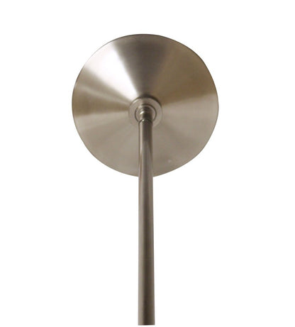 Nickel Bulb Two Light Metal Chandelier