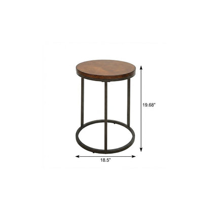 20" Black And Gray Manufactured Wood Square End Table