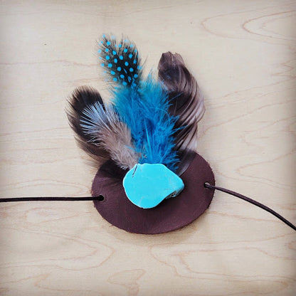 Boho Western Felt Hat w/ Choice of Turquoise Hat Accent-Rust 983a