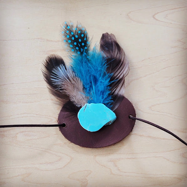 **Cowgirl Western Felt Hat w/ Choice of Turquoise Hat Accent-Black 981b