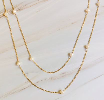 Freshwater Pearl Long Chain Necklace