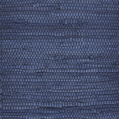 19" Set of Four Turquoise and Natural Solid With Border Cotton Placemats