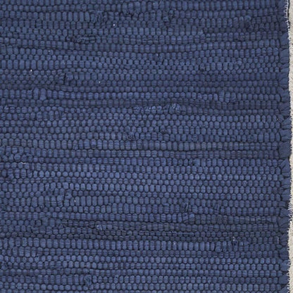 19" Set of Four Turquoise and Natural Solid With Border Cotton Placemats