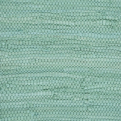 19" Set of Four Turquoise and Natural Solid With Border Cotton Placemats