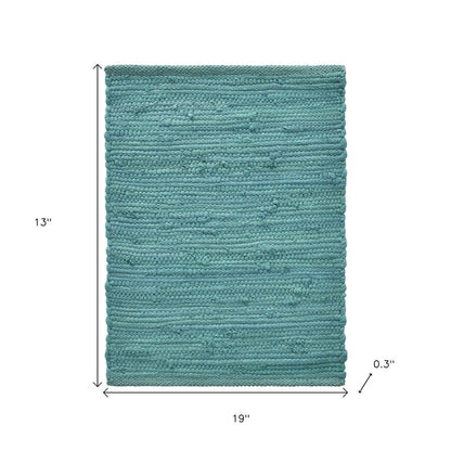 19" Set of Four Teal Blue Cotton Placemats