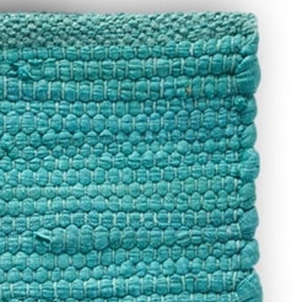 19" Set of Four Teal Blue Cotton Placemats