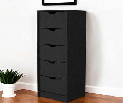 18" White Five Drawer Dresser