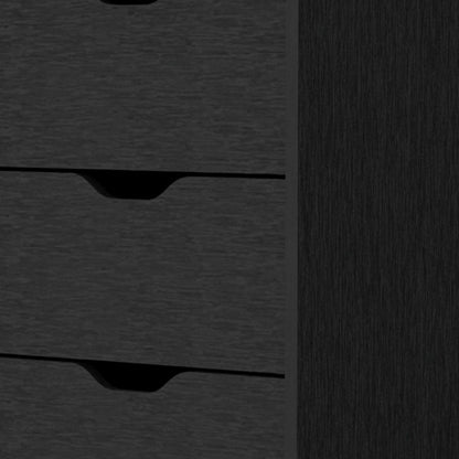 18" White Five Drawer Dresser