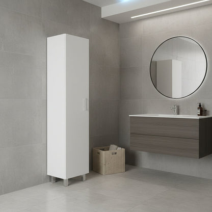 16" White Accent Cabinet With Four Shelves