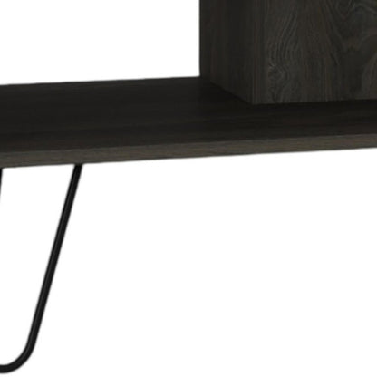 Set of Two Espresso and Black Wood Furniture Set