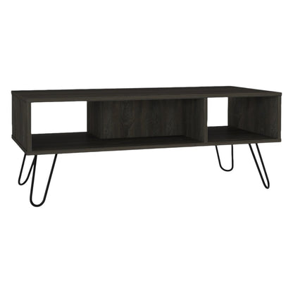 Set of Two Espresso and Black Wood Furniture Set