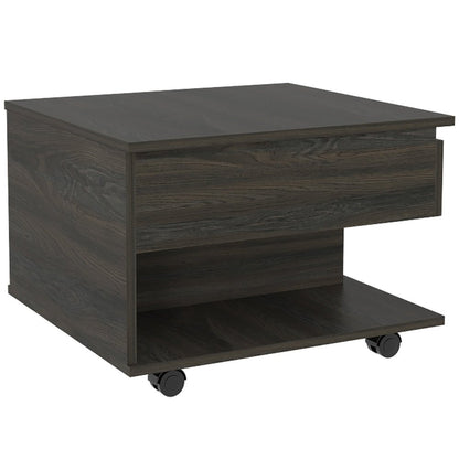 Set of Two Espresso and Black Wood Wheel Furniture Set