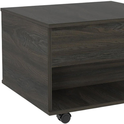 Set of Two Espresso and Black Wood Wheel Furniture Set