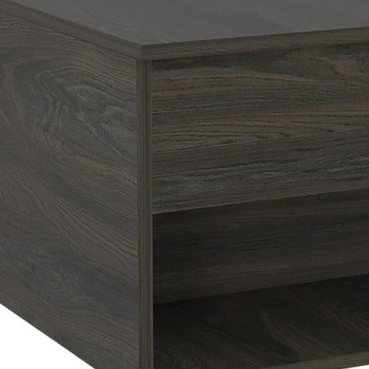 Set of Two Espresso and Black Wood Wheel Furniture Set