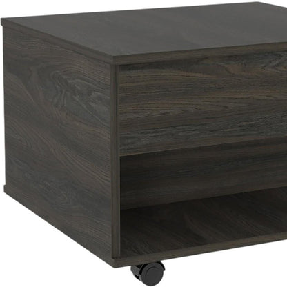 Set of Two Espresso and Black Wood Wheel Furniture Set