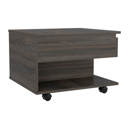 Set of Two Espresso and Black Wood Wheel Furniture Set