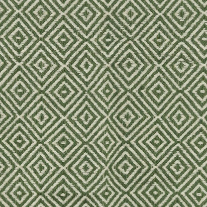 50" X 60" Green Cotton Woven Geometric Throw Blanket with Fringe