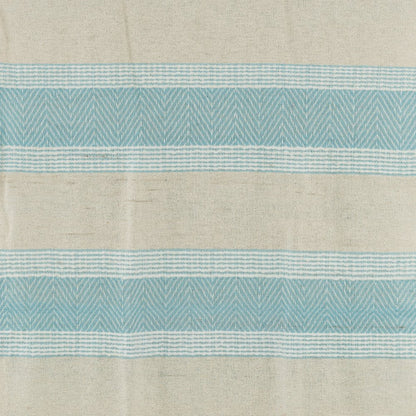 50" X 60" Aqua Cotton Woven Striped Throw Blanket with Fringe
