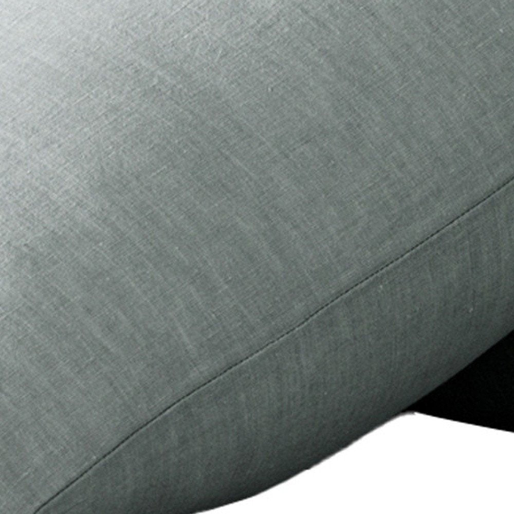 Set of Two Blue Linen Standard Pillowcases