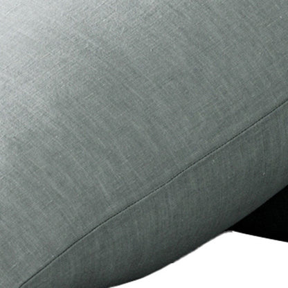 Set of Two Blue Linen Standard Pillowcases