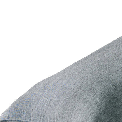 Set of Two Light Gray Linen King Pillowcases