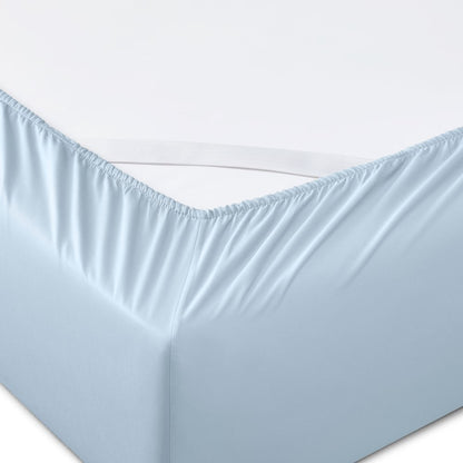 Six Piece Powder Blue Tencel Lyocell Queen Sheet Set