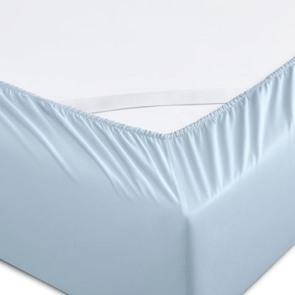Six Piece Powder Blue Tencel Lyocell Queen Sheet Set
